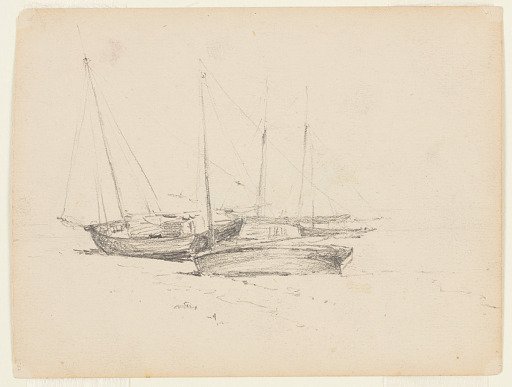 Fishing Boats on the Seashore