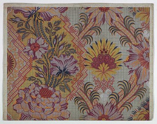 Point-paper (mise-en-carte), Design for Woven Silk