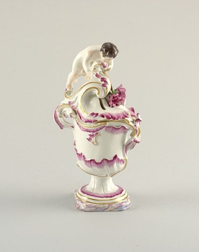 Potpourri Vase with Figurine of a Boy