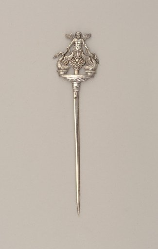 Skewer with Winged Putto and Swan Terminal