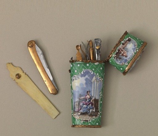 Etui with Writing and Grooming Instruments