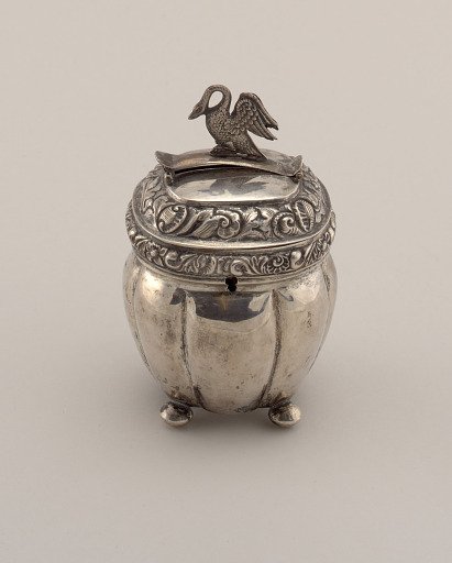 Coin Bank with Swan Finial