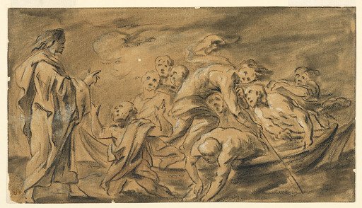Christ Appearing to the Apostles at the Sea of Gallilee (Lake Tiberias), the Miraculous Draught of Fishes