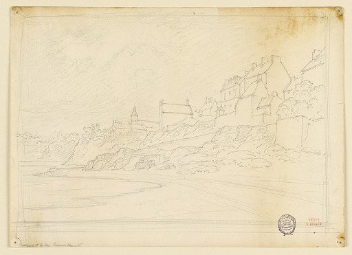 Houses of a Town at the Edge of a Rocky Shore