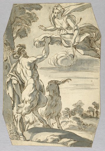 Satyr, Cupid, and Goat