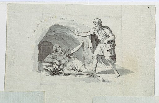 Sketch for an Unused Scene for a Cartoon for Cotton Printing: La Vie de Bélisaire