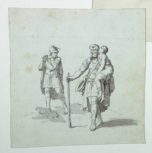 Sketch for an Unused Scene for a Cartoon for Cotton Printing: La Vie de Bélisaire