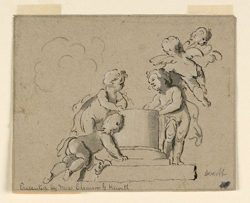 Design for a Painting, Five Putti