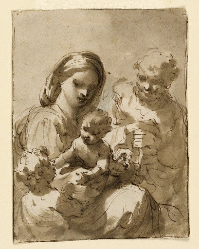 Woman and Man with Two Children