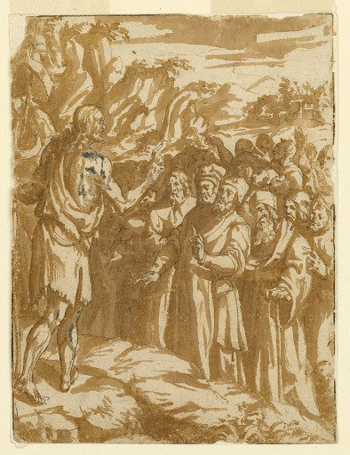 Saint John Preaching, Probably a Page from a Drawing Book