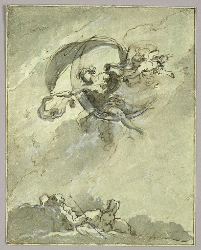 Design for a Ceiling Painting: Diana Selene Perceives Endymion