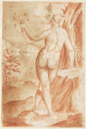 Study of a Nude Figure Outdoors