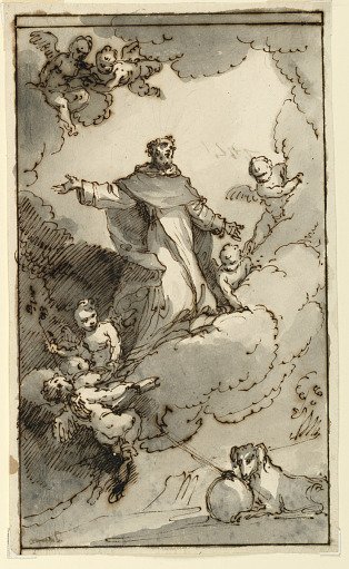 Study for a Painting: The Glory of Saint Dominic