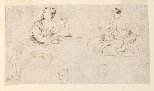 Seated Woman, Mother and Child