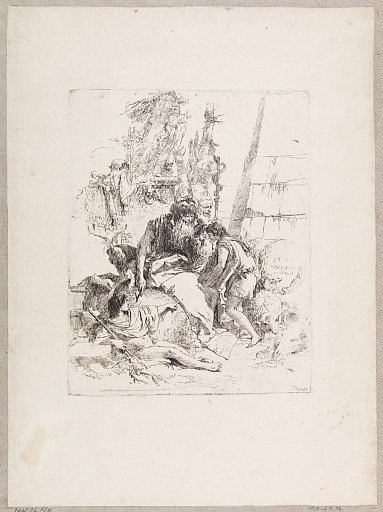 Two Magi and Two Boys, plate 14 from the from Scherzi di Fantasia