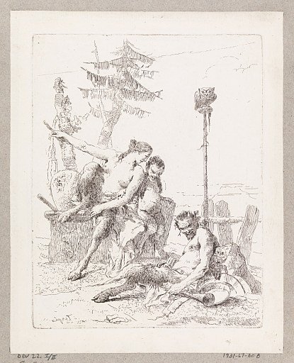The Happy Satyr with His Family, plate 10 from the Scherzi di Fantasia