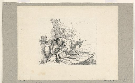 Woman with an Infant Satyr, from the Vari Capricci