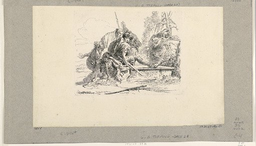 Two Soldiers and Two Women, from the Vari Capricci