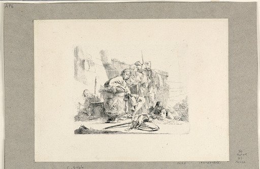 Youth Sitting by an Urn and Other Figures, from the Vari Capricci