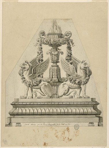 Andiron with Griffins and