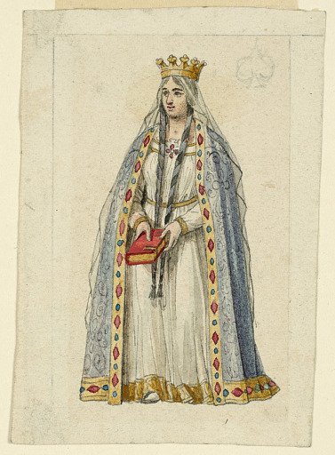 Design for a Playing Card: Queen of Spades