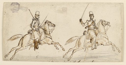 A Commissioned and a Non-Commissioned Cavalry Officer