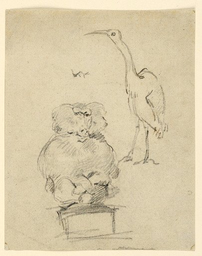 Studies of a Heron and a Monkey