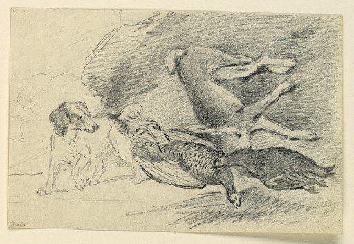 Study of a Dog Beside Killed Game
