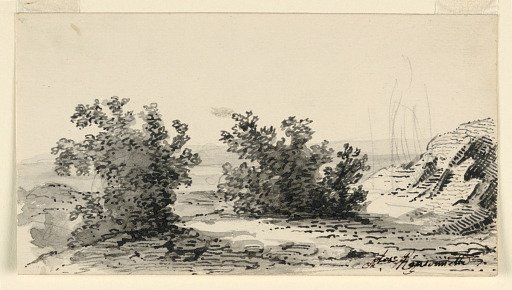 Landscape with Mound and Greenery