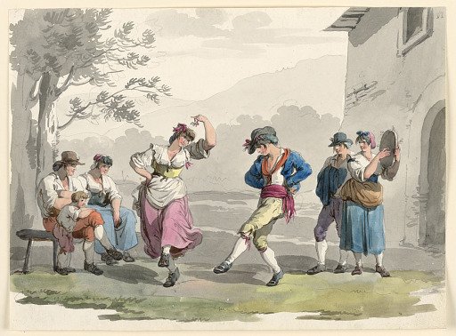 "Saltarello Romano," Dancing Peasants In The Neighborhood of Rome