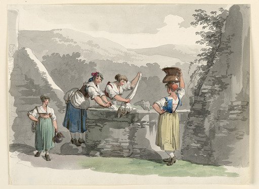 Laundry in the Mountains Near Rome