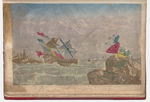L'Escadre Verte ayant été accueilli d'une Violente Tempéte dans la riviere de St. Laurent (The Green Squadron, having been met with a Violent Storm in the St. Lawrence River)