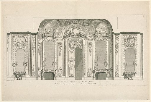 Elevation of the wall of the salon of Princess Czartorinska.
