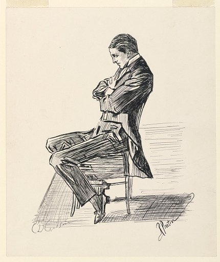 Young Man, Seated, from Scribner's "Eighty Drawings including the Weaker Sex"
