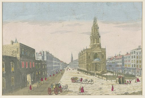Peep-Show Print: Perspectival Street Scene