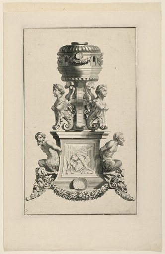 Pedestal with Sphinxes and Satyrs