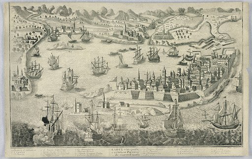 CADIZ, Obispado y celebre Puerto de mae en Espana (Cadiz, bishopric and famous seaport in Spain)