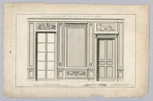 Wall Interior with Door and French Window