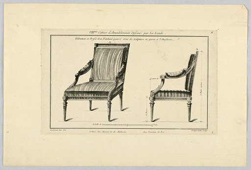 Elevation and Profile of an Armchair