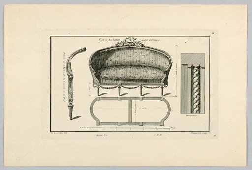 Plans and Ornaments for Sofa