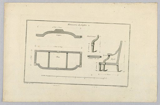 Plans and Ornaments for Sofa