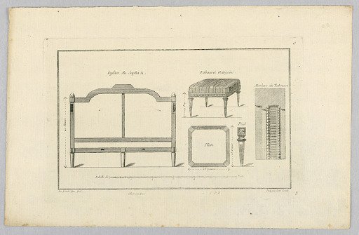 Plans and Ornaments for Sofa