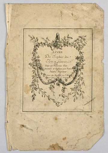 Title Page, from "Livre de Trophées des Arts et Sciences"