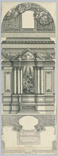 Plan and Elevation of Cornaro Chapel, Basilica of San Lorenzo
