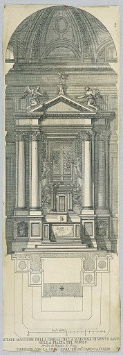 Plan and Elevation for the Major Altar of the Church of Santa Maria di Montesanto in the Piazza del Popolo