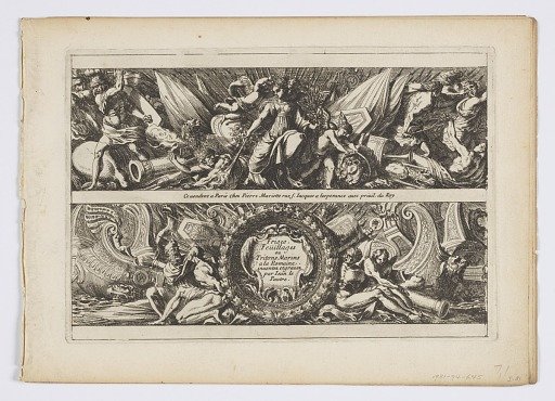Title Page from "Frises, feuillages ou tritons marins, à la romaine"
