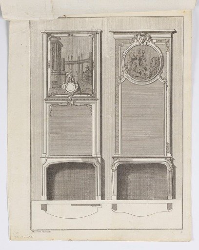 Two Designs for Fireplaces in Plan and Elevation, Plate 5