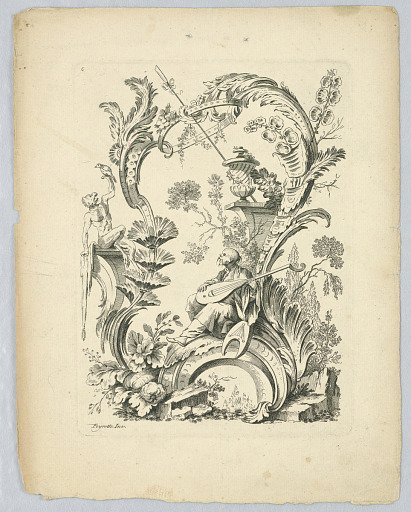 Cartouche with Chinoiserie Motifs