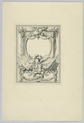 Cartouche with War Motifs
