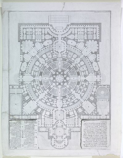 Plan of an imaginary ancient seat of learning